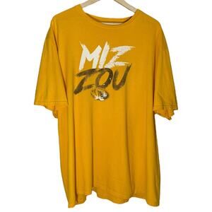 Mizzou Tigers “MIZ ZOU” graphic‎ tee 3XL – gold cotton